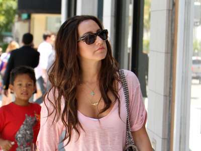 Ashley Tisdale Shoping In Beverly Hills