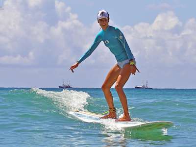 Alessandra Ambrosio Surfing In Hawaii