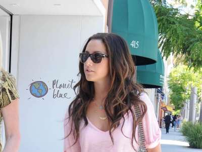 Ashley Tisdale Shoping In Beverly Hills